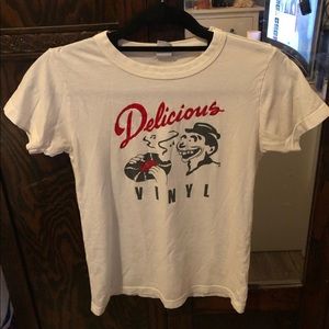“Delicious Vinyl” Urban Renewal Felt Text Tee